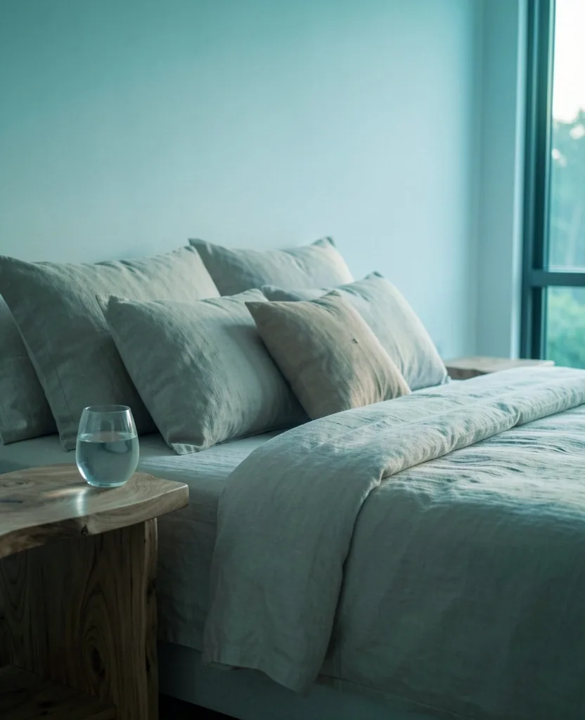 Minimalist bedroom setup for restorative sleep
